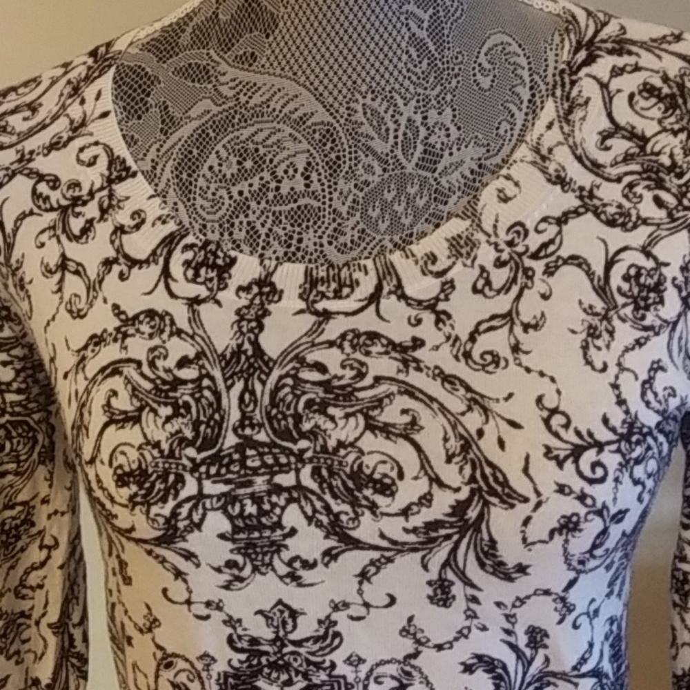 Talbot's Petite Chandelier Print Sweater